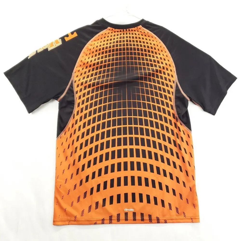 Adidas Tennessee Volunteers Shirt Mens Medium Black Orange Climalite